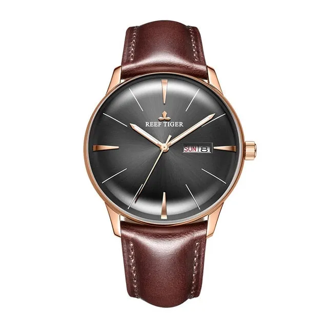 Heritor Luxury Dress Watch Genuine Leather Strap