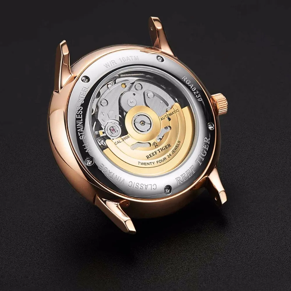 Heritor Luxury Dress Watch Genuine Leather Strap