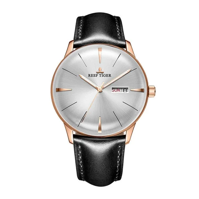 Heritor Luxury Dress Watch Genuine Leather Strap