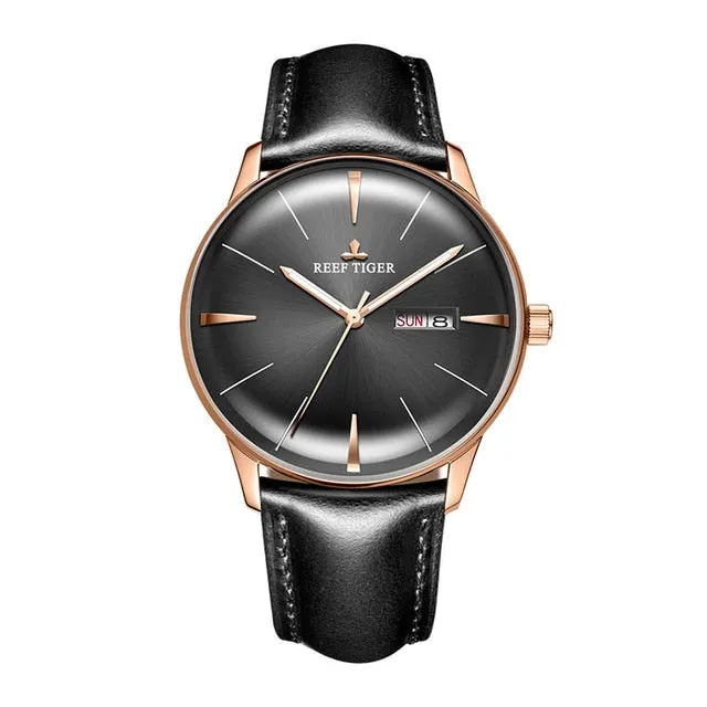 Heritor Luxury Dress Watch Genuine Leather Strap