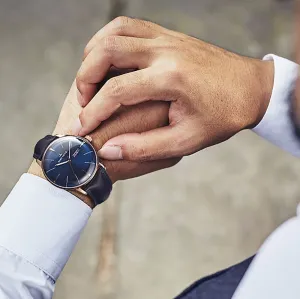 Heritor Luxury Dress Watch Genuine Leather Strap