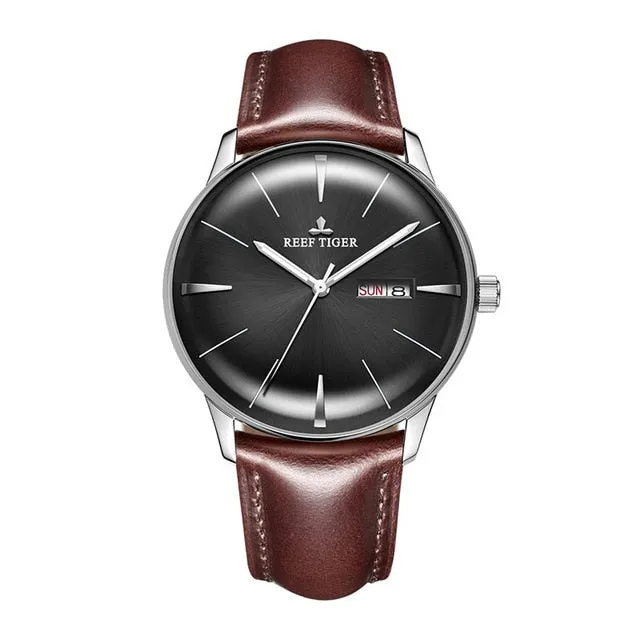 Heritor Luxury Dress Watch Genuine Leather Strap