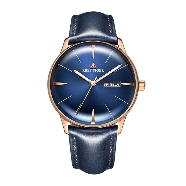 Heritor Luxury Dress Watch Genuine Leather Strap