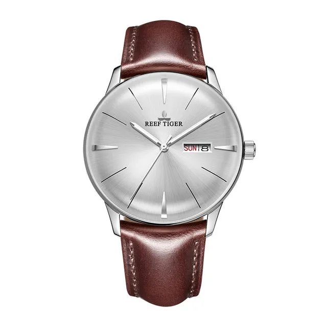 Heritor Luxury Dress Watch Genuine Leather Strap