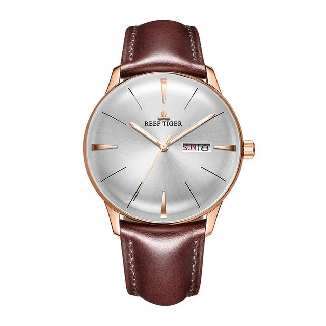 Heritor Luxury Dress Watch Genuine Leather Strap
