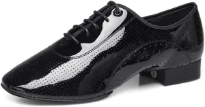 HIPPOSEUS Men's Lace up Ballroom Latin Performance Shoes Waltz Modern Dancing Practice Shoe,Model KCBD