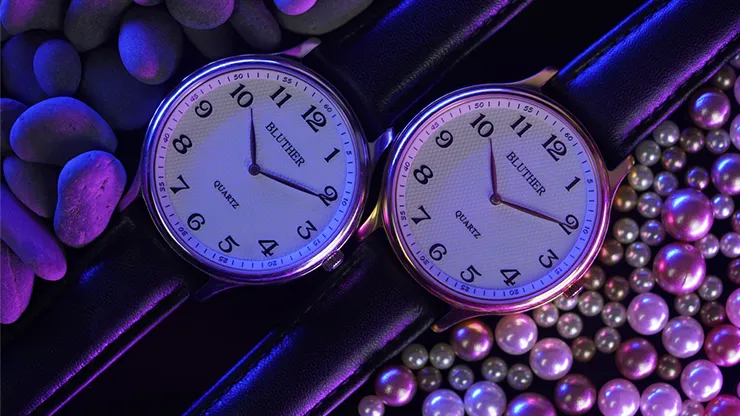 Infinity Watch V3 - Gold Case White Dial / PEN Version (Gimmick and Online Instructions) by Bluether Magic