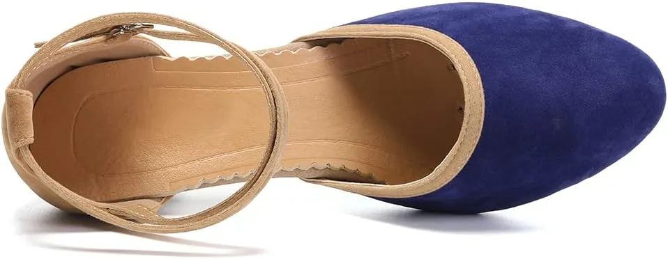 JUODVMP Women's Ballroom Dance Shoes Closed Toe Satin Modern Latin Dance Shoes Crisscross Belt Women Model DY212