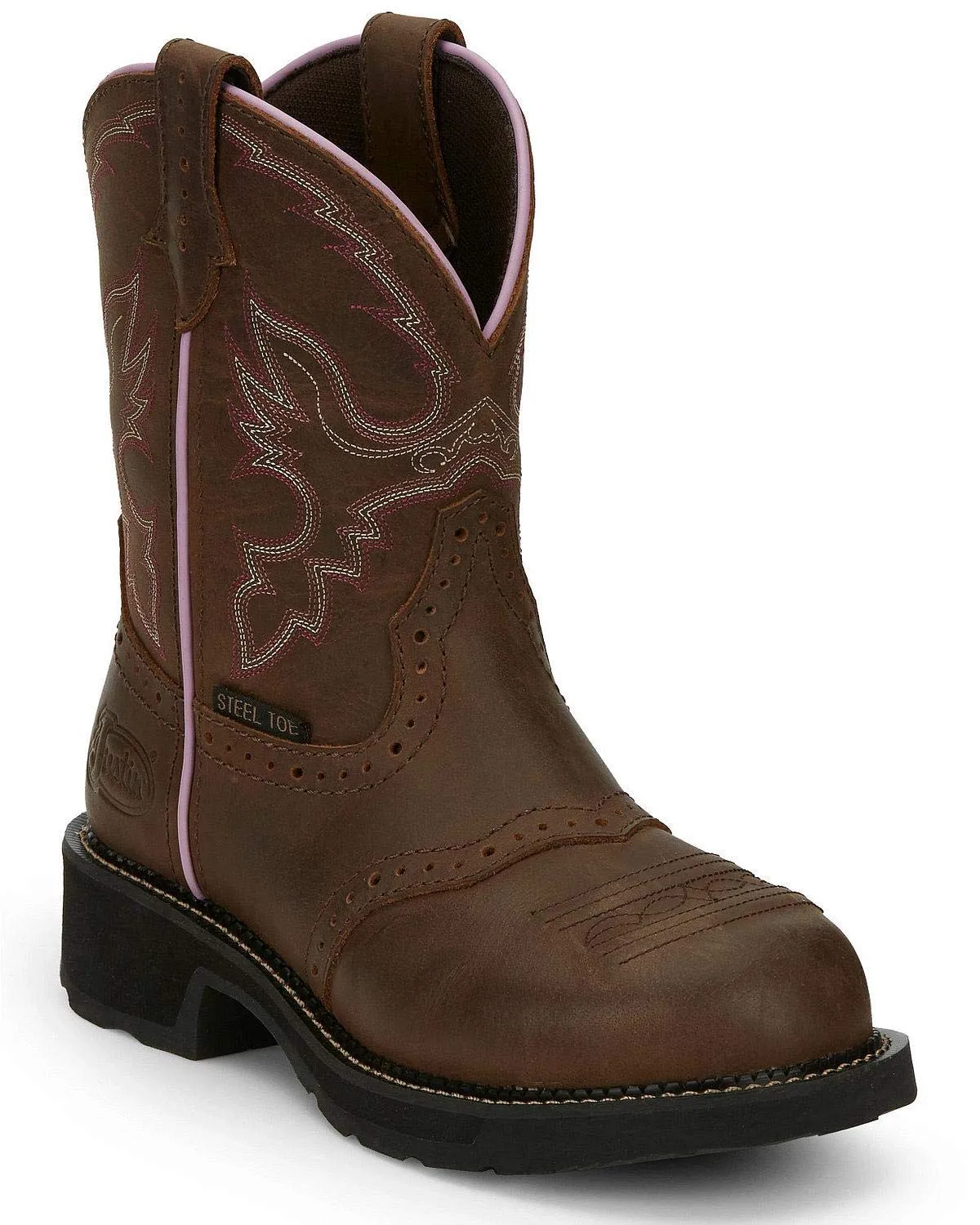 Justin Original Work Boots Western Boot,10,B,Brown,Steel,PR