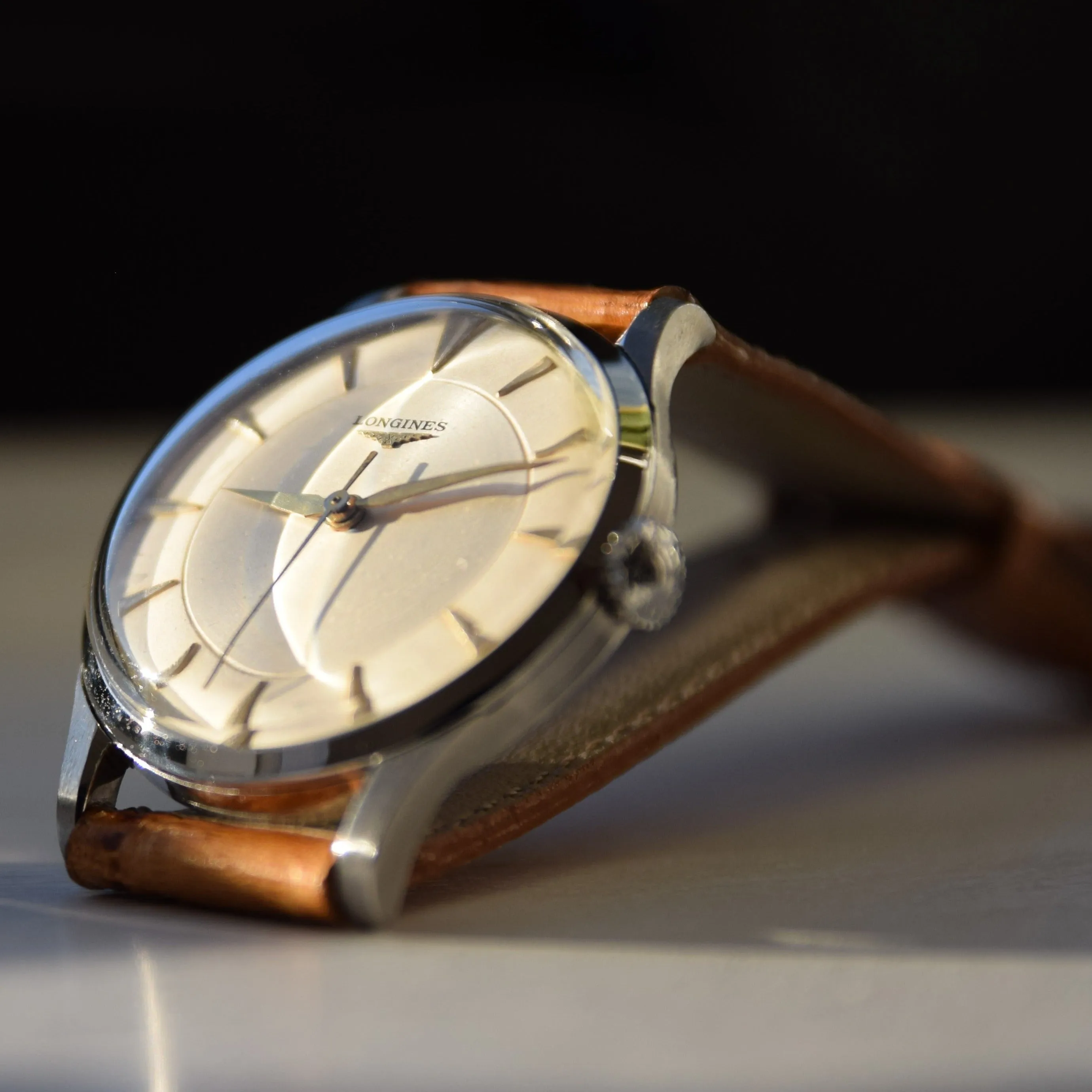 Longines Dress Watch Manual Wind Center Seconds Stainless Steel Circa 1958