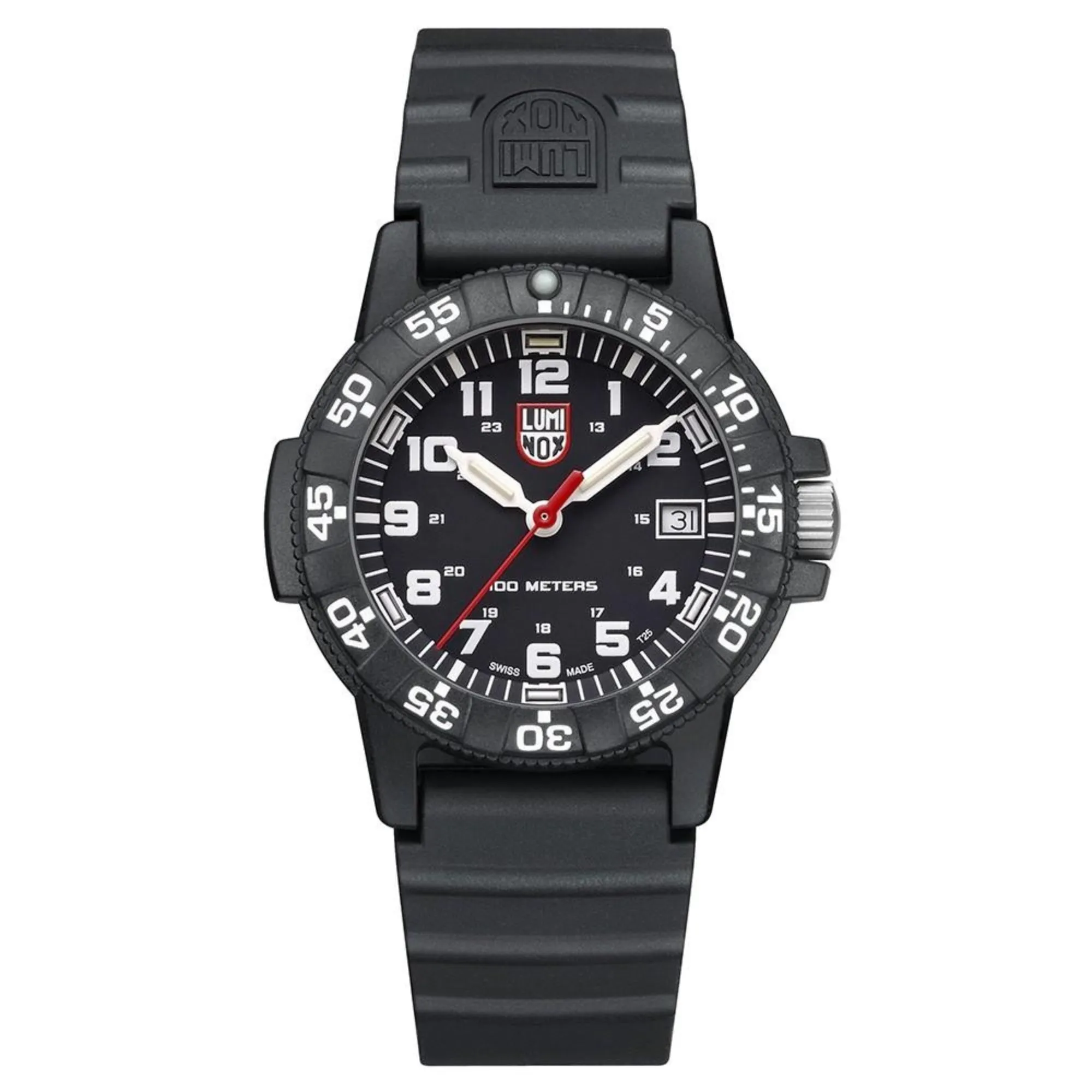 Luminox Unisex Leatherback Sea Turtle 0300 Series Black Polyurathane Strap Black Analog Dial Quartz Watch - XS.0301.L