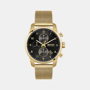 Men Black Stainless Steel Chronograph Watch 1513838