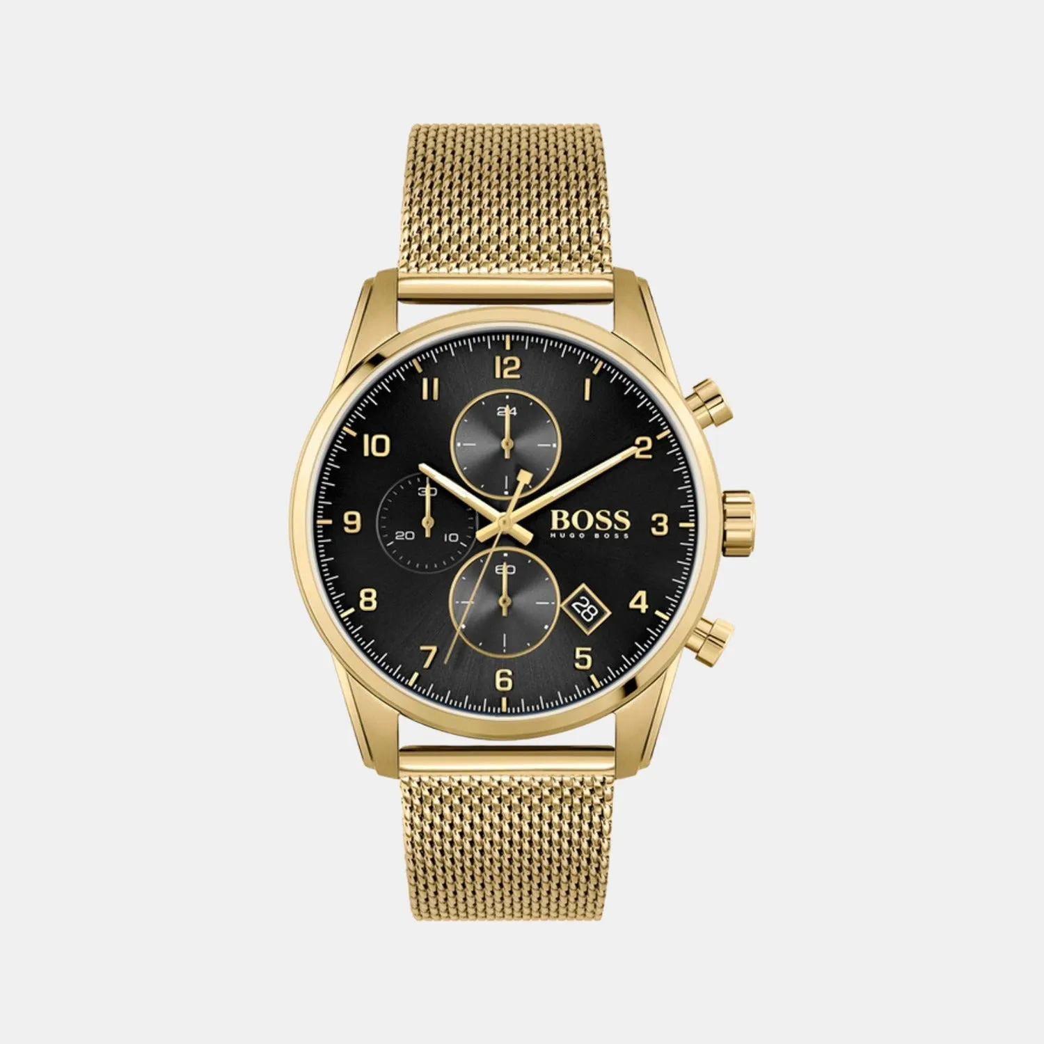 Men Black Stainless Steel Chronograph Watch 1513838