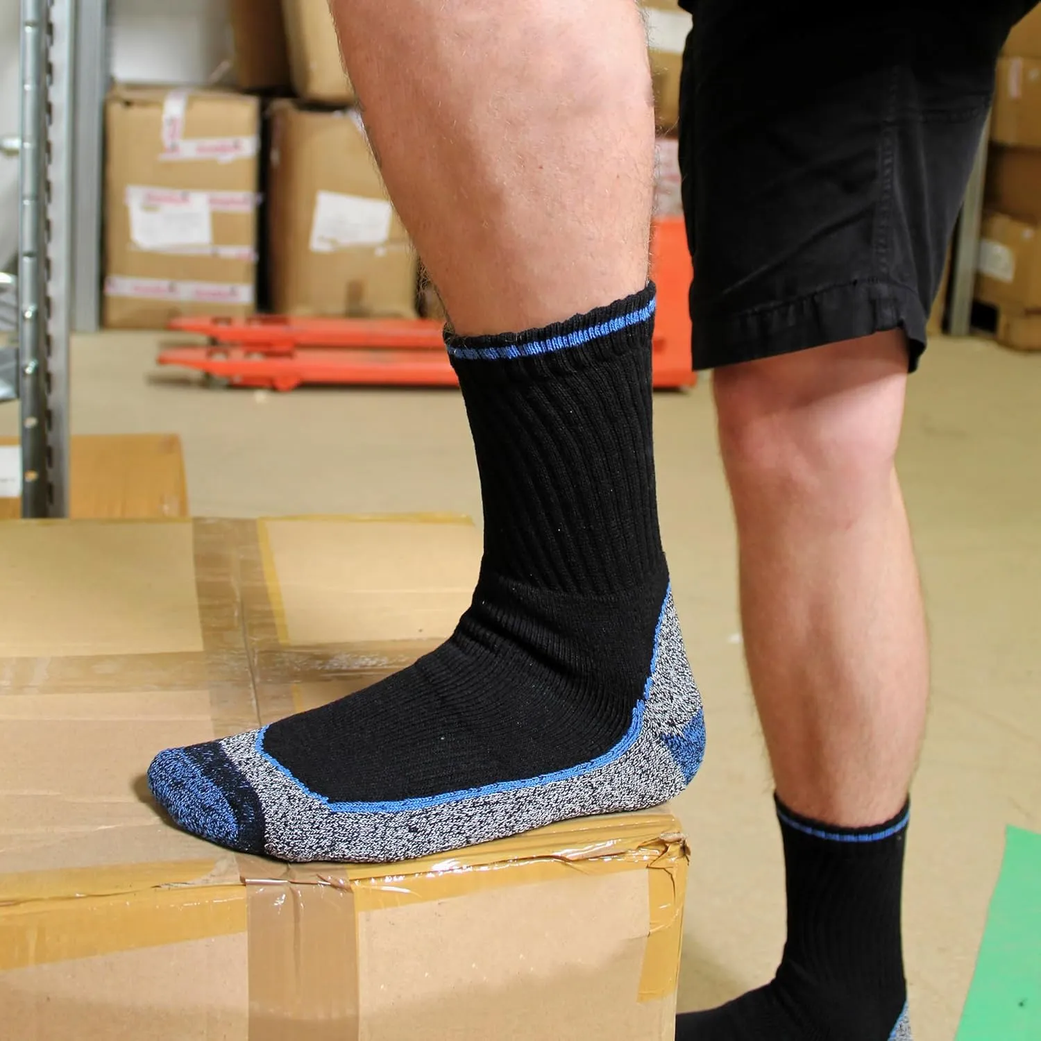Mens Anti Sweat Moisture Wicking Summer Bambou Work Socks for Steel Toe Boots