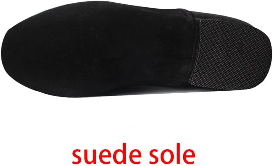 Men's Ballroom Latin Dance Shoes 1 Inch Leather Modern Dancing Practice Shoe for Male