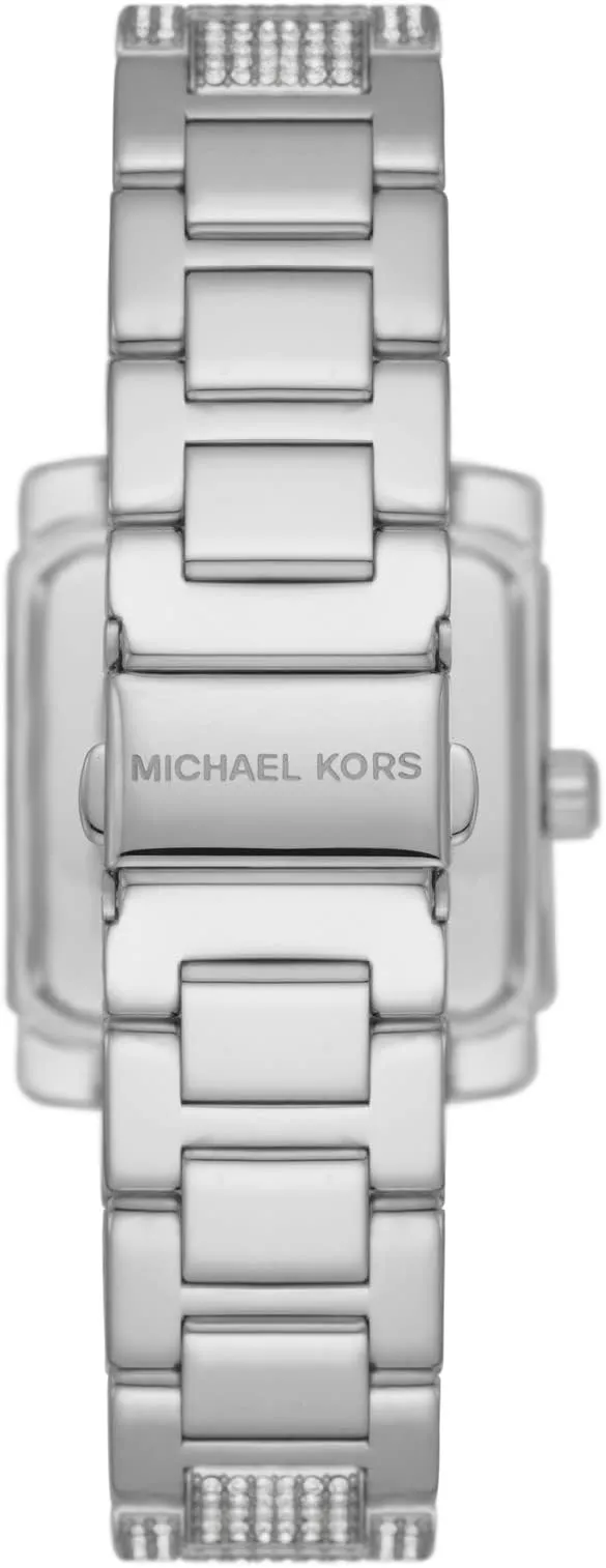 Michael Kors Oversized Emery Pavé Silver-Tone wristwatch, silver