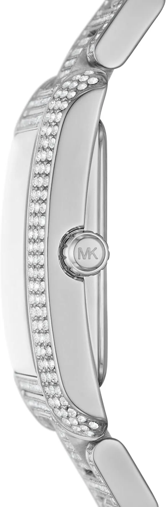 Michael Kors Oversized Emery Pavé Silver-Tone wristwatch, silver