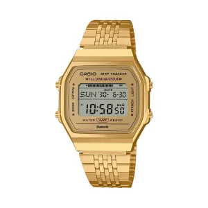 NEW VINTAGE BLUETOOTH®  SMARTPHONE LINK -  GOLD -  built-in accelerometer senses body movements   steps counter