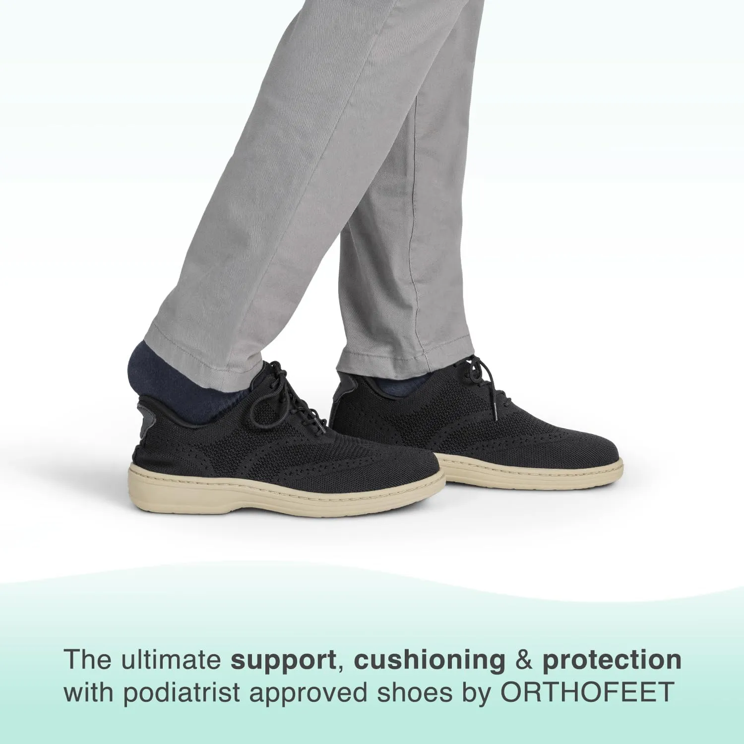 Orthofeet Men's Orthopedic Knit Rex Hands-Free Casual Shoe