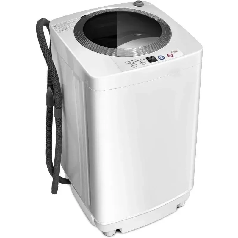 Portable Full Automatic Washing Machine with Built-in Pump Drain - 8 lbs Capacity