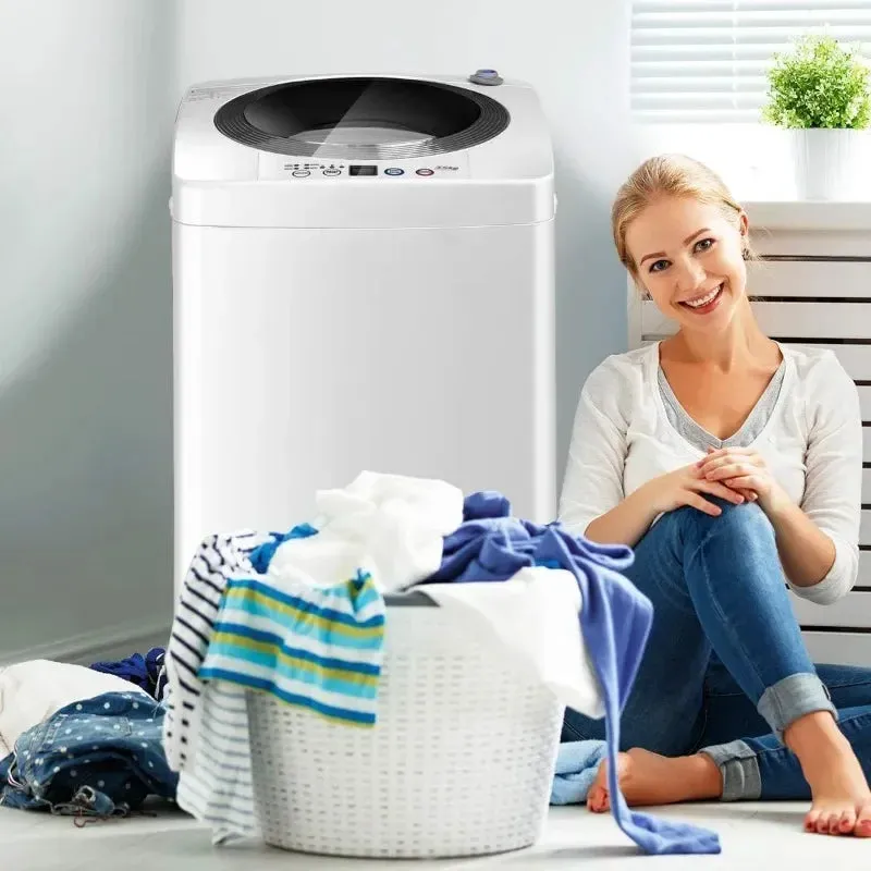 Portable Full Automatic Washing Machine with Built-in Pump Drain - 8 lbs Capacity
