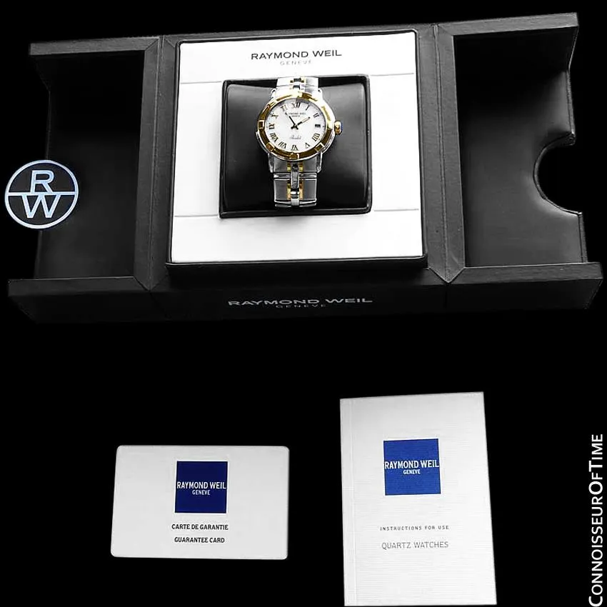 Raymond Weil Parsifal Mens Two-Tone with Mother Of Pearl Dial Watch - Stainless Steel & Solid 18K Gold - Collector New