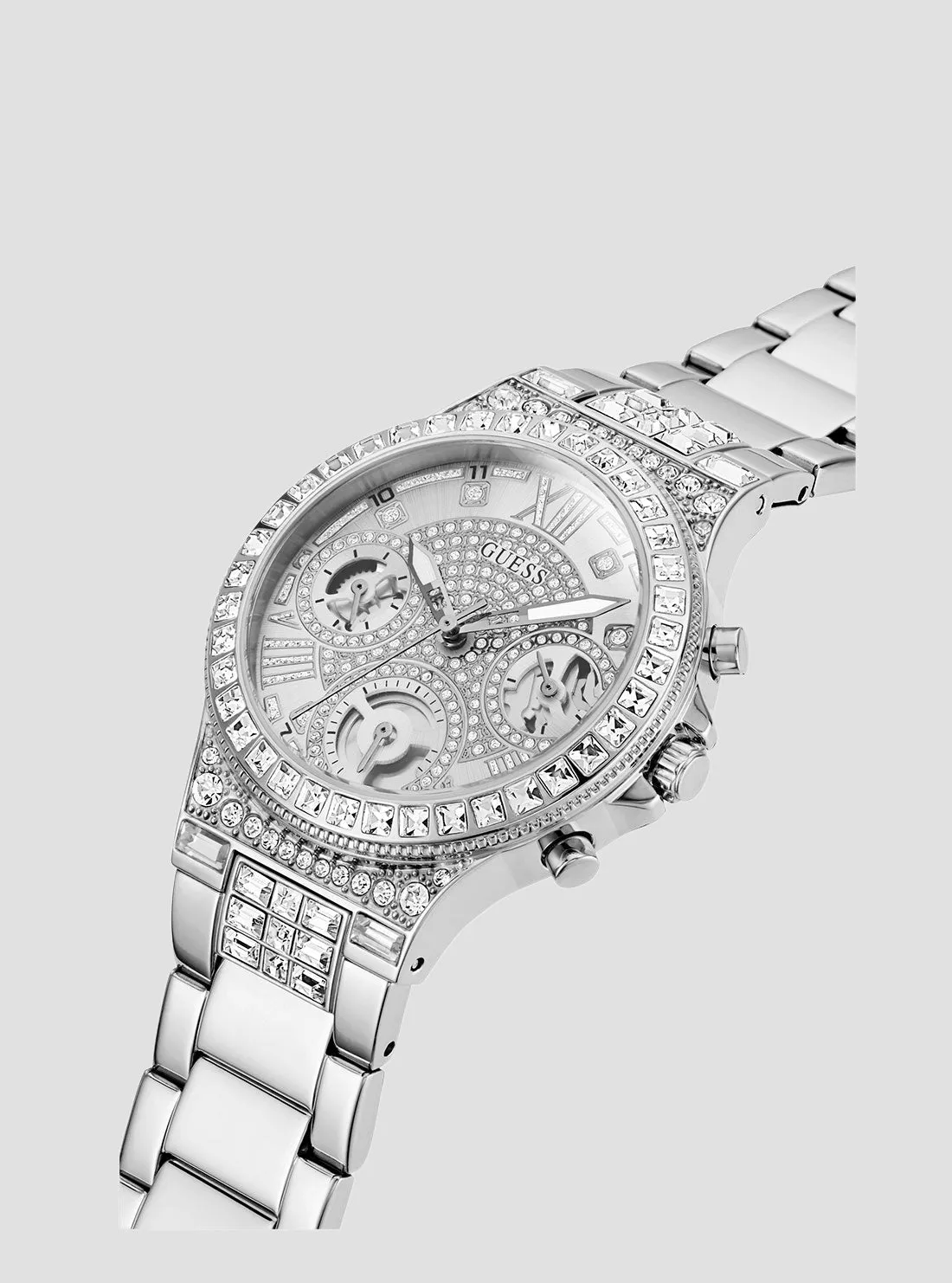 Silver Crystal Moonlight Watch