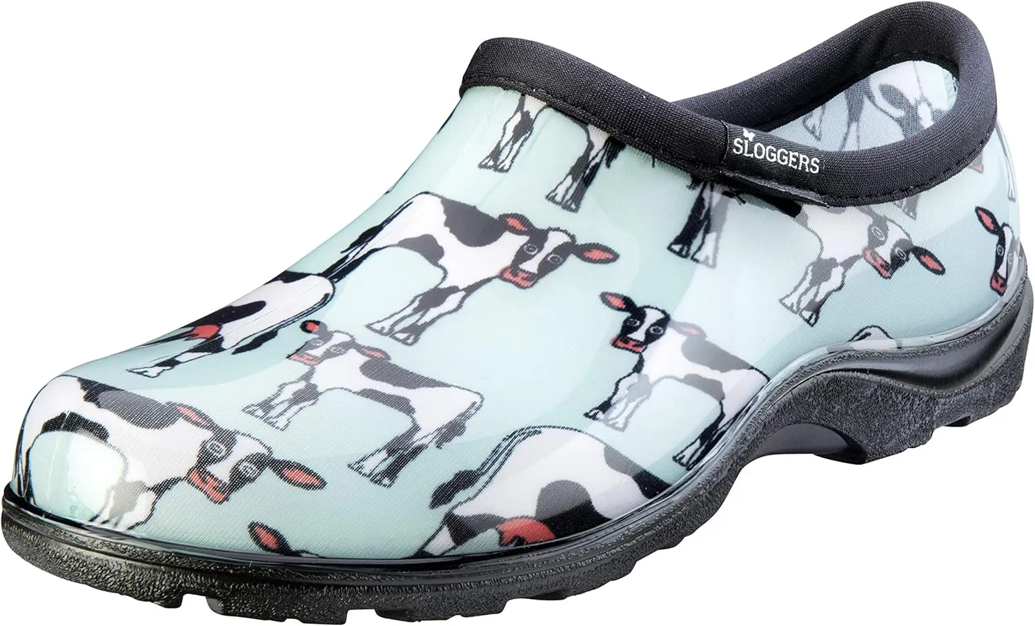 Sloggers Women's Waterproof Rain and Garden Shoe with Comfort Insole, Cow-abella Mint, Size 6, Style 5117CWM06