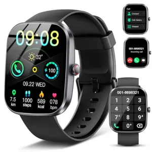 Smart Watch, 1.91" HD 2025 Smartwatch for Men Women with Answer/Make Calls, Heart Rate/Sleep/SpO2 Monitor, 110  Sports Step Counter, IP68 Waterproof Activity Fitness Trackers for Android iOS Phone
