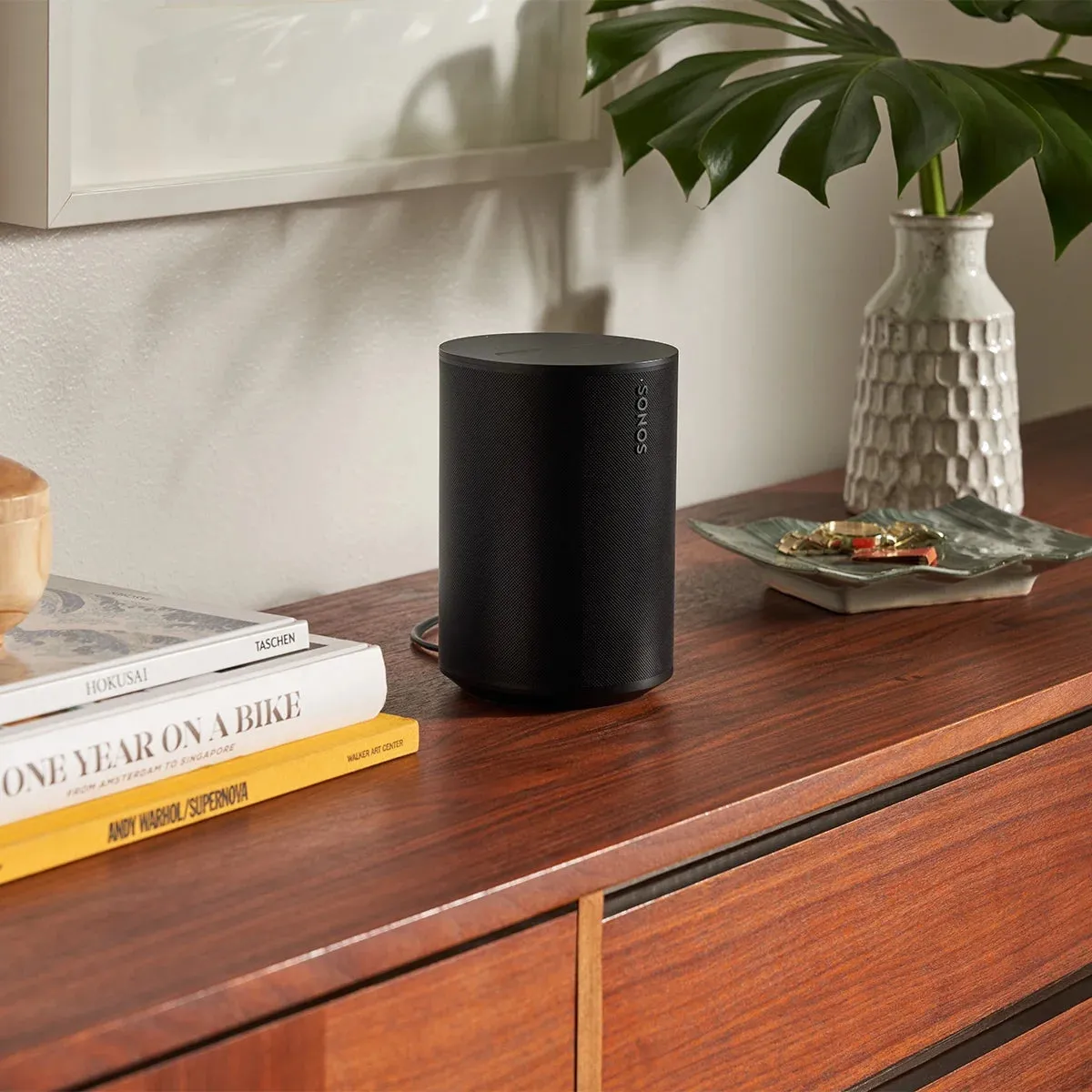 Sonos Era 100 Voice-Controlled Wireless Smart Speaker with Bluetooth, Trueplay Acoustic Tuning Technology, & Alexa Built-In (Black)