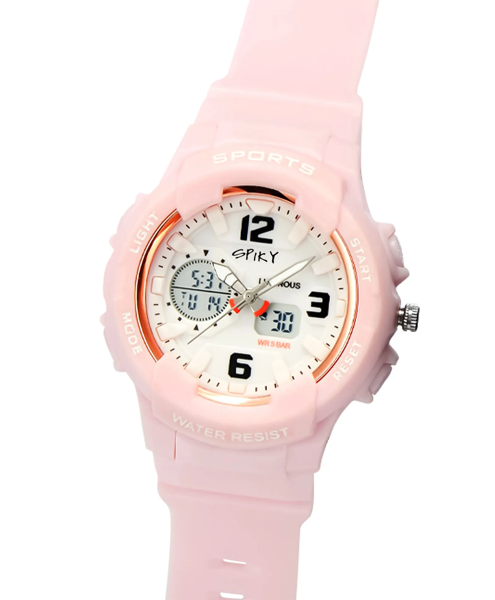Spiky Analog & Digital Sporty Watch - Blue