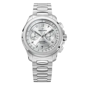 Venezianico Automatic Chronograph Watch Bucintoro 40mm Silver 8221503C