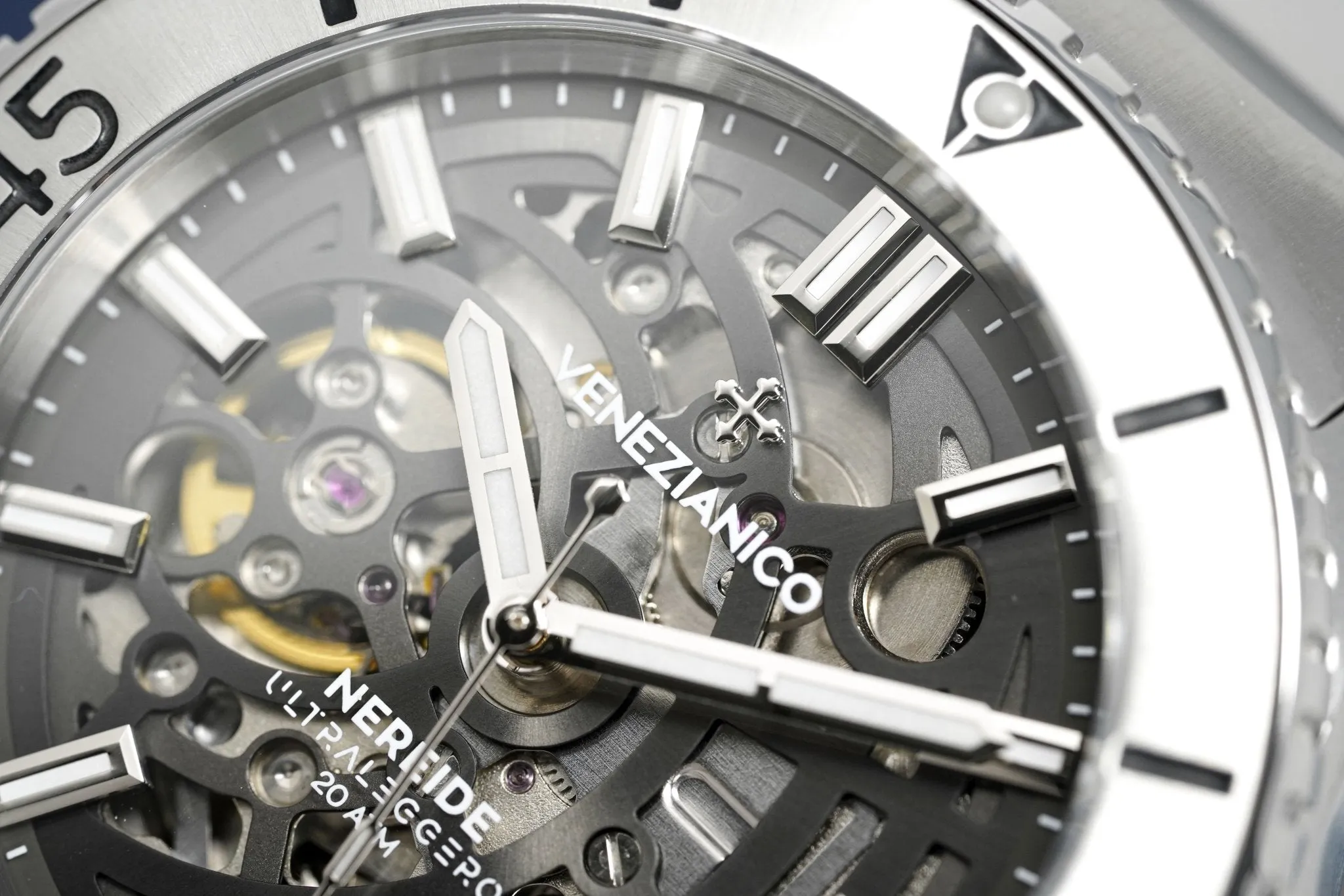 Venezianico Automatic Watch Nereide UltraLeggero Skeleton Canova Bracelet 3921503C