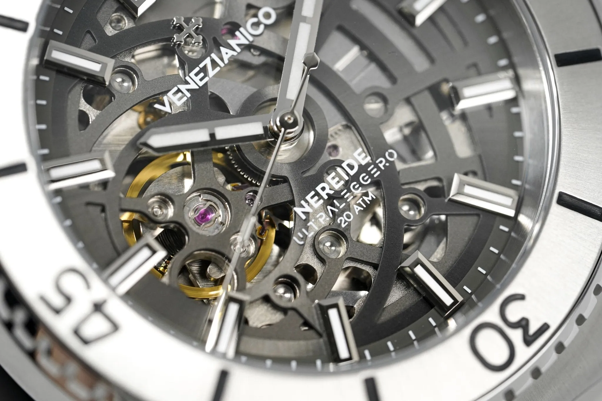 Venezianico Automatic Watch Nereide UltraLeggero Skeleton Canova Bracelet 3921503C