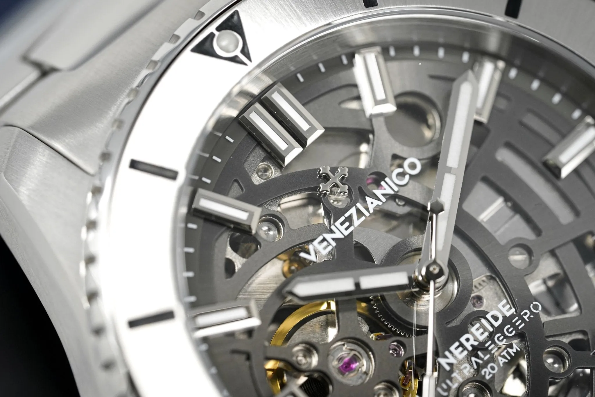 Venezianico Automatic Watch Nereide UltraLeggero Skeleton Canova Bracelet 3921503C