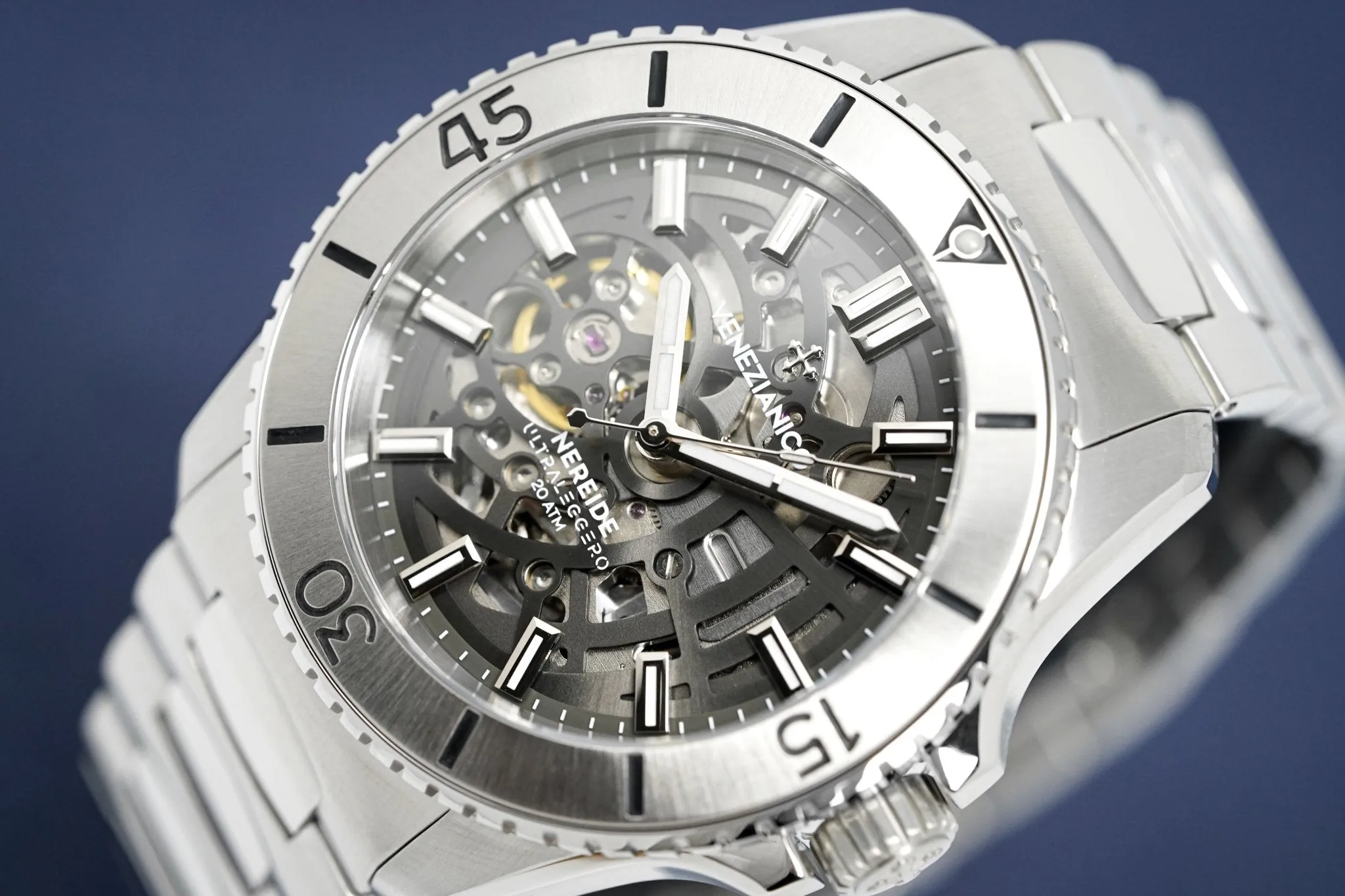 Venezianico Automatic Watch Nereide UltraLeggero Skeleton Canova Bracelet 3921503C
