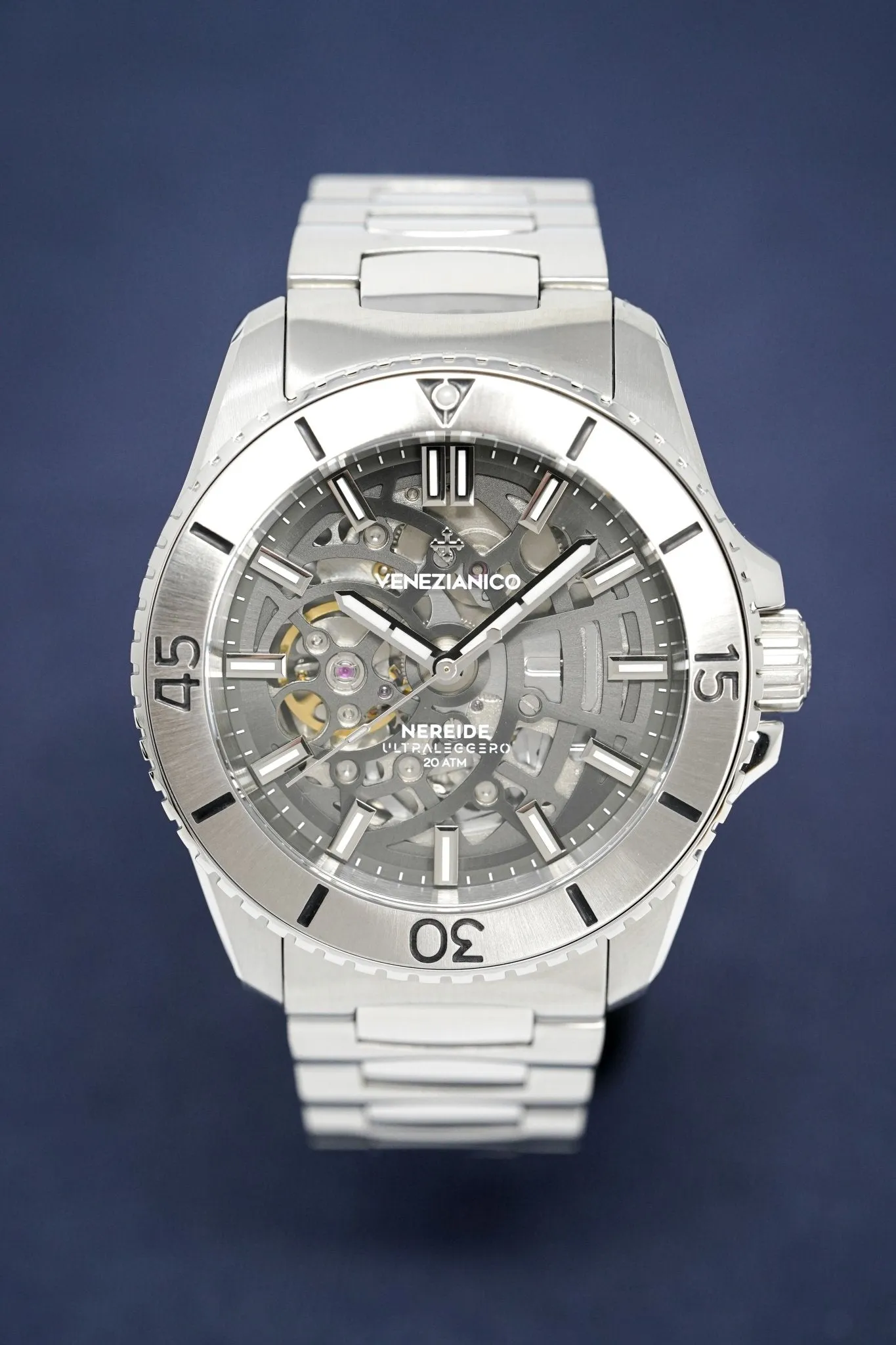 Venezianico Automatic Watch Nereide UltraLeggero Skeleton Canova Bracelet 3921503C