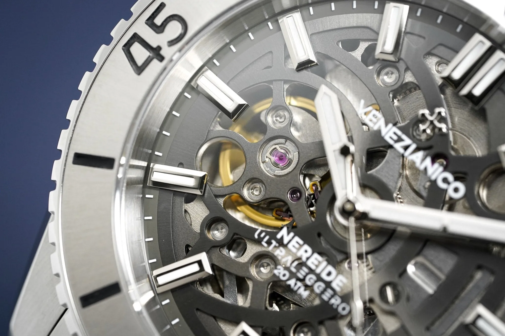 Venezianico Automatic Watch Nereide UltraLeggero Skeleton Canova Bracelet 3921503C