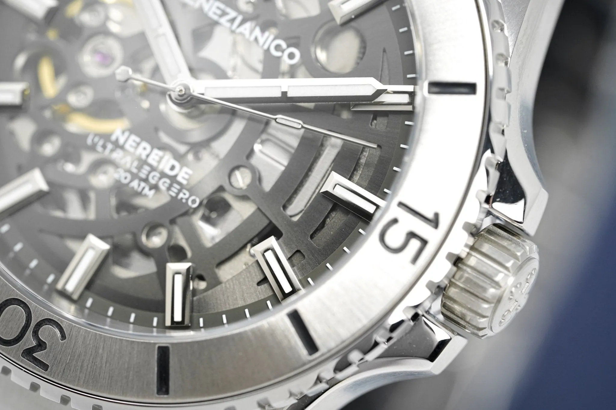 Venezianico Automatic Watch Nereide UltraLeggero Skeleton Canova Bracelet 3921503C