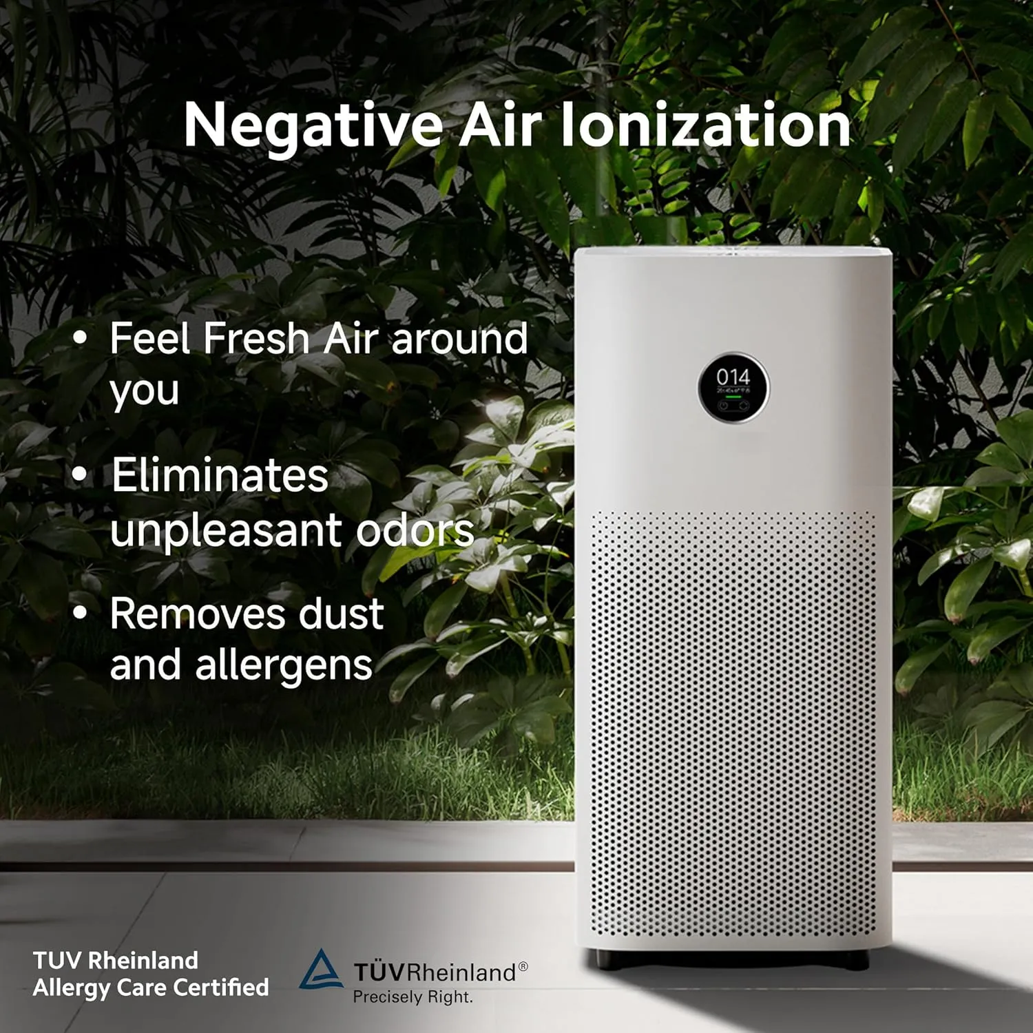 Xiaomi 4 Smart Air Purifier, Negative Air Ionizer, True HEPA Filter, traps 99.99% Viruses, covers up to 516 Sq Ft., Fast Purification in 7 Mins, Smart App Control, Alexa and GA