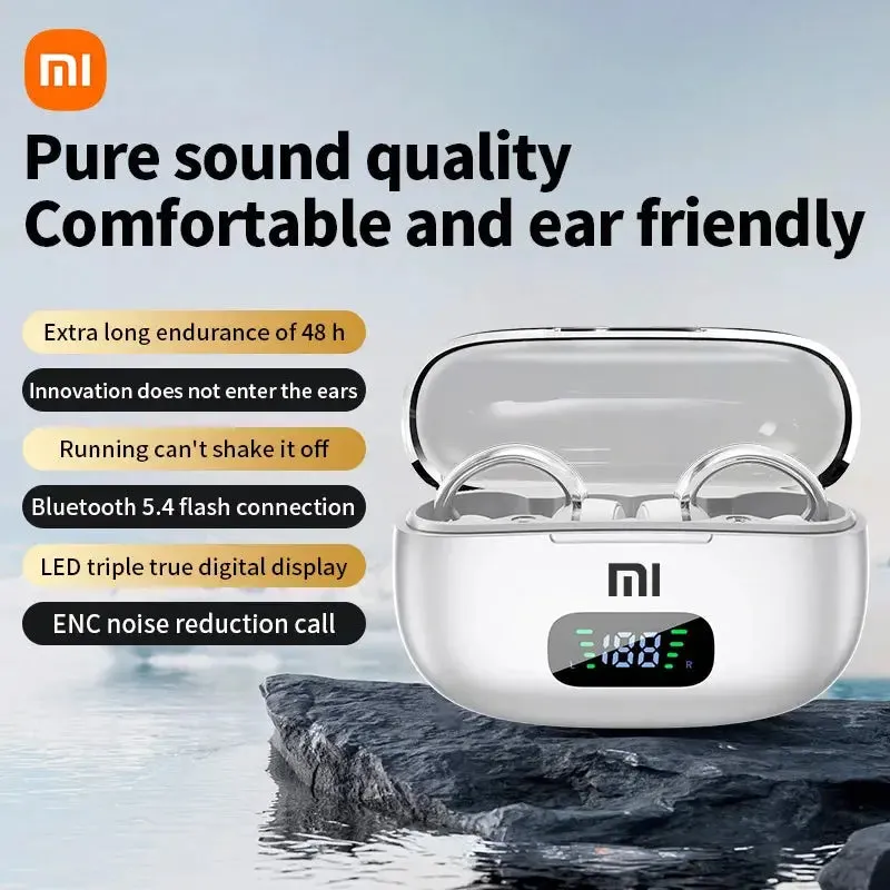 XIAOMI S39 Ear Clip ENC Headset Wireless Bluetooth5.4 Headphone LED Digital Display Sport Running Earphone For Android iOS