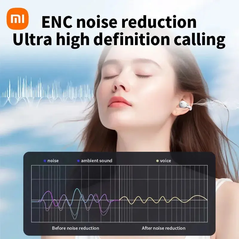 XIAOMI S39 Ear Clip ENC Headset Wireless Bluetooth5.4 Headphone LED Digital Display Sport Running Earphone For Android iOS